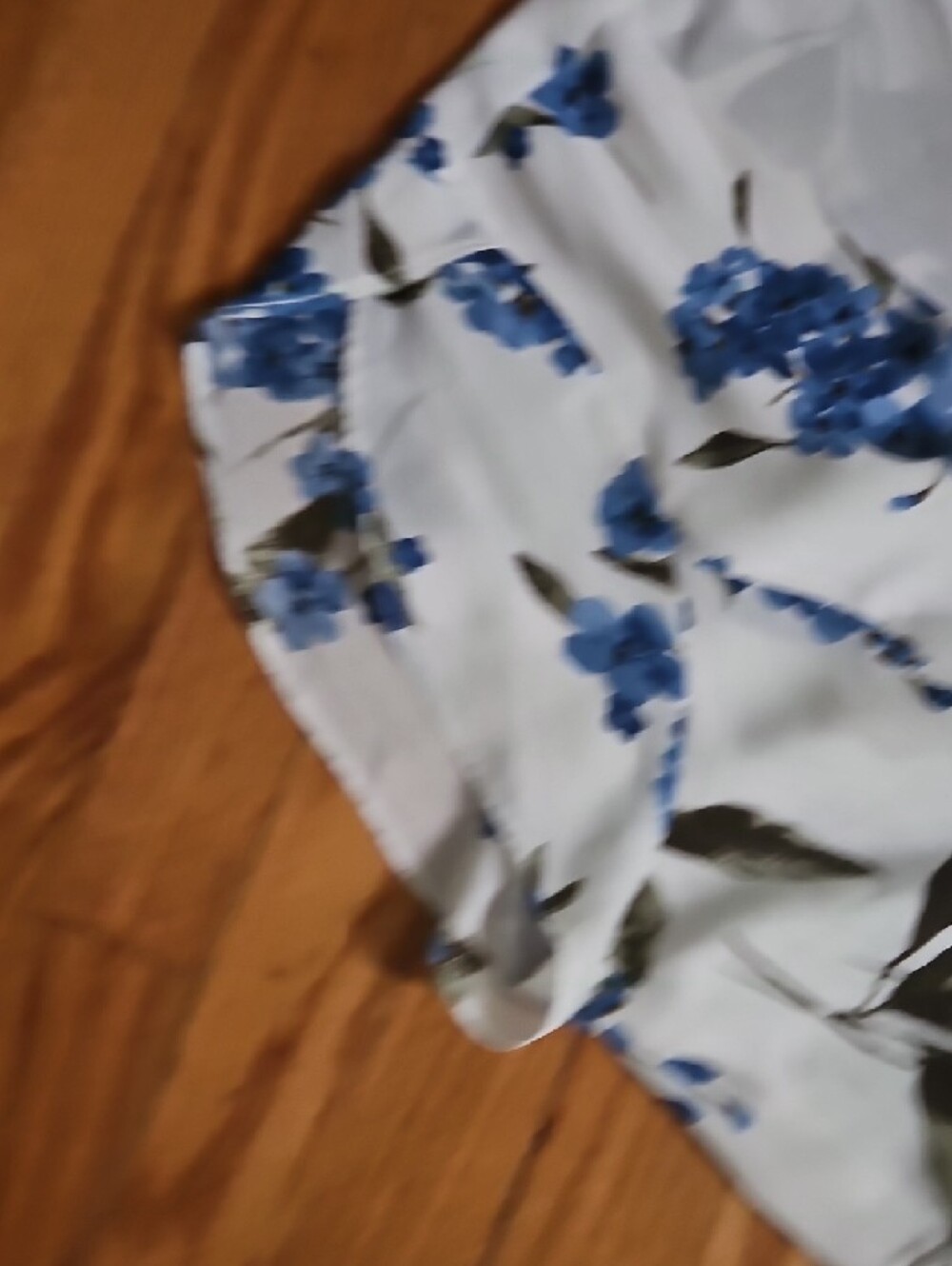 Lulu's White & Blue Floral Wrap Hi-Low Dress - Picture 6 of 10